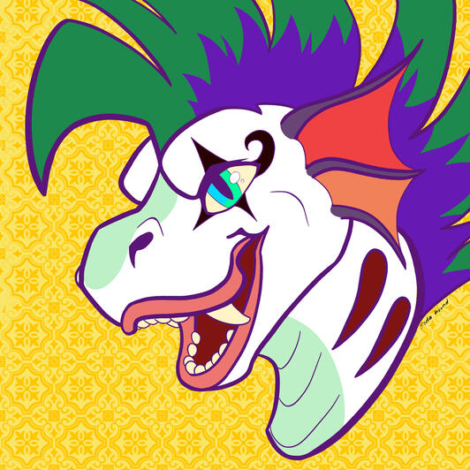 Joker from @queer_stolas on Instagram